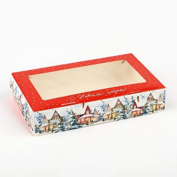 Коробка складная &laquo;Снежный городок&raquo;, 20 х 12 х 4 см