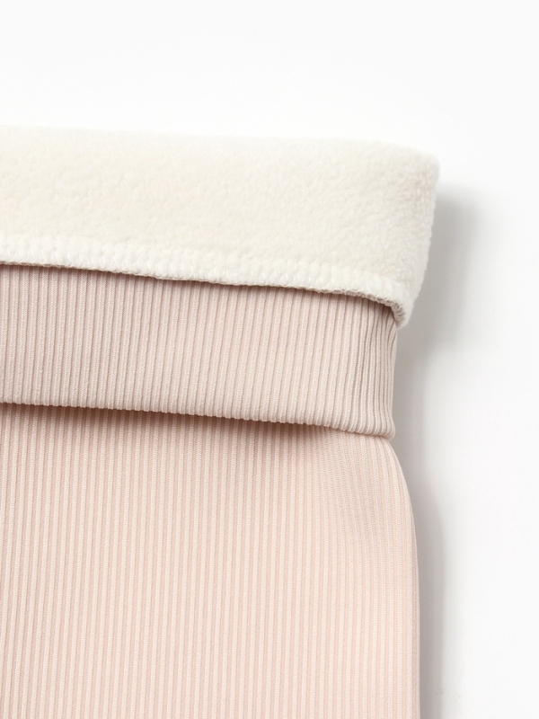 Легинсы для девочки на флисе Collorista, цвет молочный, рост 122 см