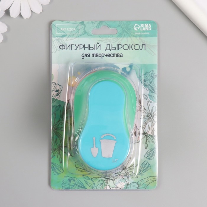 Дырокол фигурный рисунок 3,8х3,8 см "Песочница" 7х5,2х9,2 см, МИКС