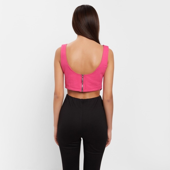 Топ женский джинсовый MIST: Denim р.44, розовый Топ женский джинсовый MIST: Denim р.44, розовый