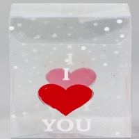 Складная коробка из PVC I love you, 7 х 7 х 7 см 5шт