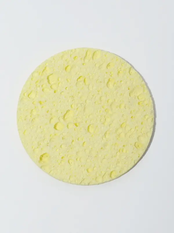 Спонж для умывания, d=8 см, жёлтый