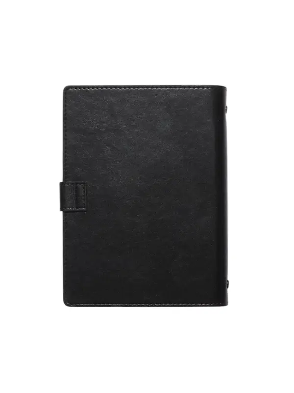 Органайзер на кольцах, C6, с хлястиком, 80л, линия, к/зам, Черный