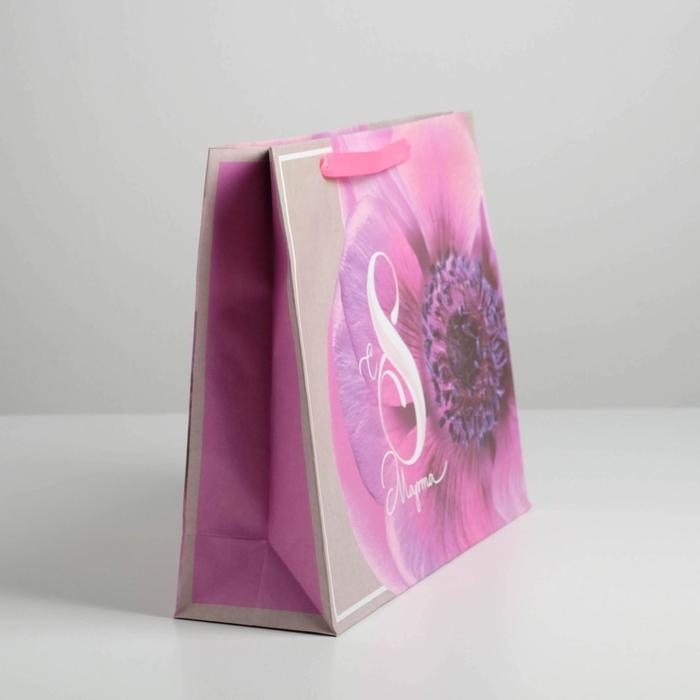 Пакет подарочный крафтовый горизонтальный, упаковка, &laquo;Волшебный праздник&raquo;, L 40 х 31 х 11.5 см