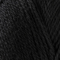 Пряжа "Аргентинская шерсть" 100% импортная шерсть 200м/100гр (003, черный)