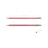 Карандаш чернографитный с ластиком ErichKrause "Extra", HB, грифель d=2.2 мм, дерево, трехгранный в тубусе