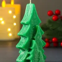 Свеча "Ёлочки в лесу" 70*110 мм