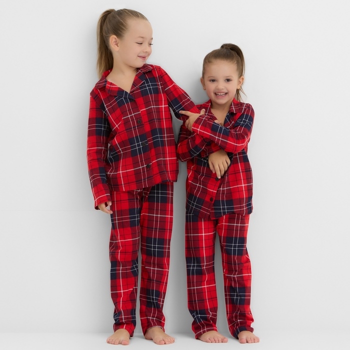 Пижама новогодняя детская KAFTAN Пижама новогодняя детская KAFTAN "Cristmas" размер 30 (98-104 см)