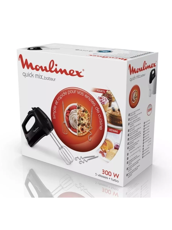 Миксер Quickmix HM3108B1 с 5 скоростями, 300 Вт, черный