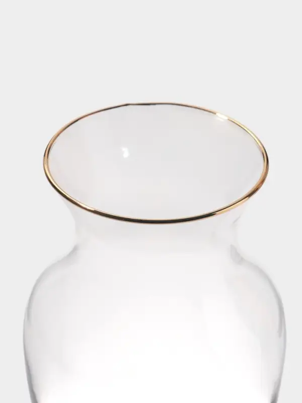 Ваза &laquo;Миа&raquo;, 20&times;10.5 см, стекло, прозрачно-золотая