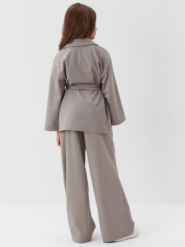 Комплект для девочки (жакет и брюки) MINAKU: PartyDress, цвет серый, рост 140 см