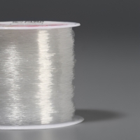 Нить для плетения 100&plusmn;1м d0,4мм эластичная силикон прозрачный АУ