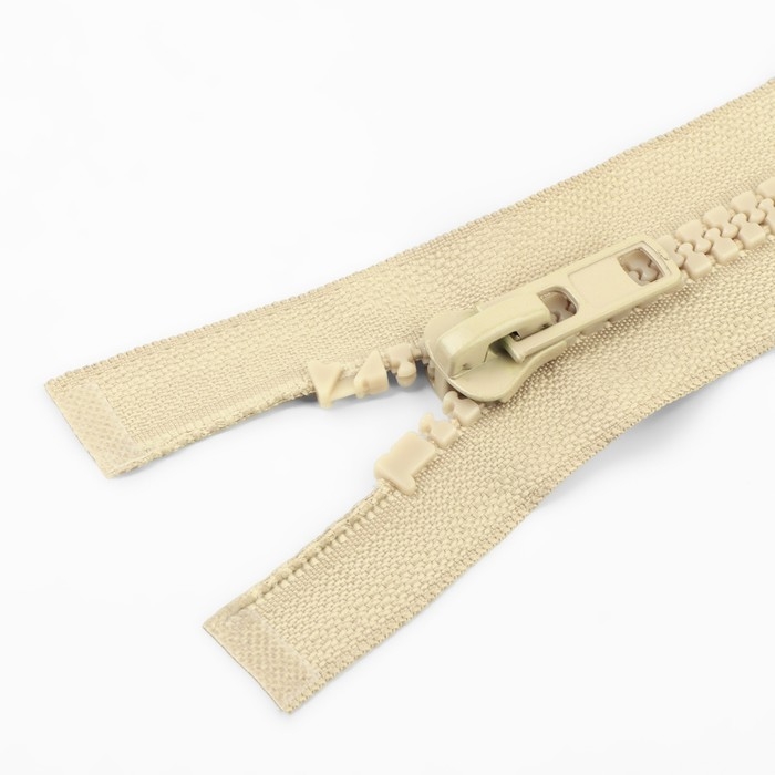 Молния &laquo;Трактор&raquo;, №8, разъёмная, замок автомат, 90 см, цвет бежевый, цена за 1 штуку