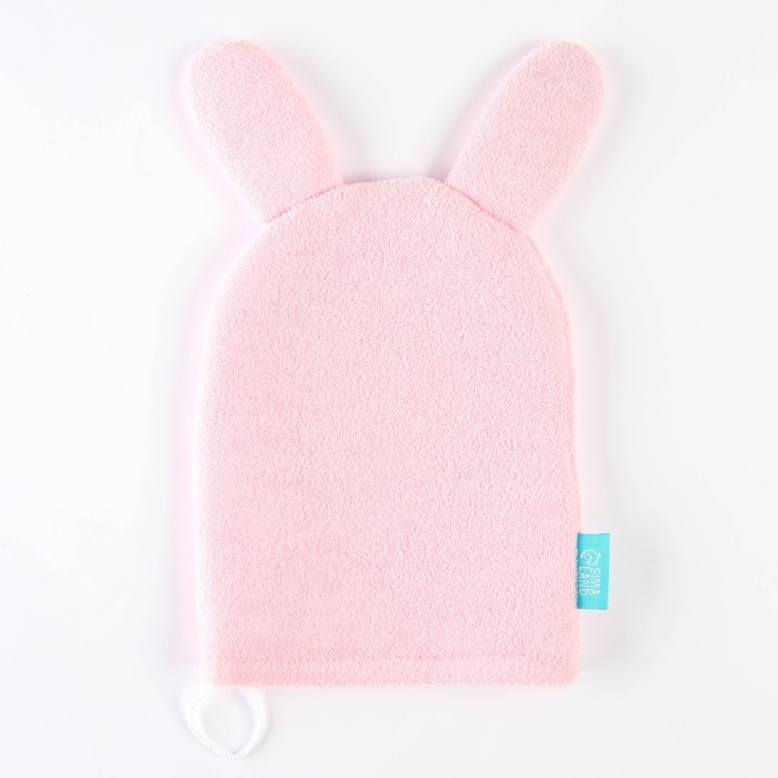 Мочалка детская для купания &laquo;Зайка&raquo;, варежка, из махры