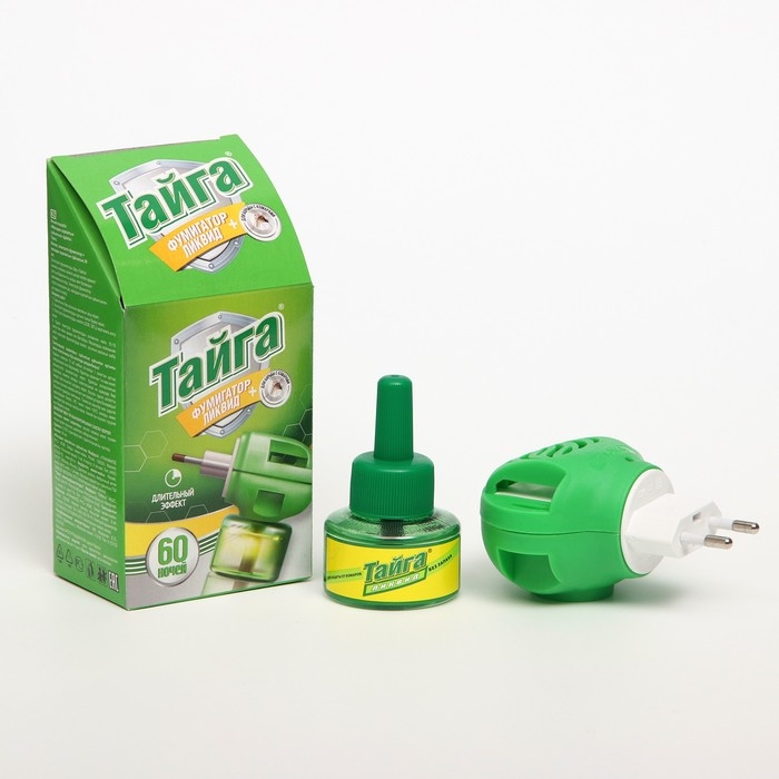 Комплект Тайга, фумигатор + жидкостной наполнитель от комаров Комплект Тайга, фумигатор + жидкостной наполнитель от комаров