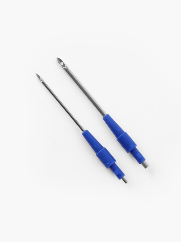 Игла для выш-я по ковровой технике d1,3/1,6/2,2мм SKC с нитев-м блистер голубой/синий TR