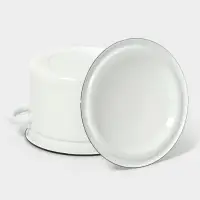 Кастр.цил.борт. 4л (белая)Без декора