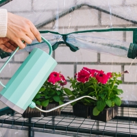 Парник-стеллаж, 2 полки, 93 &times; 69 &times; 49 см, металлический каркас d = 16 мм, чехол плёнка 80 мкм, Greengo