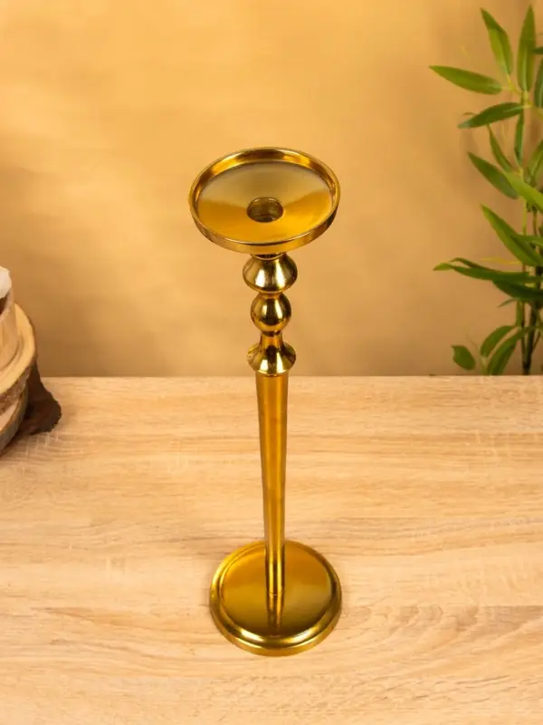 Подсвечник "Пьедестал" 11х11х42,5 см, алюминий, цв. Золото