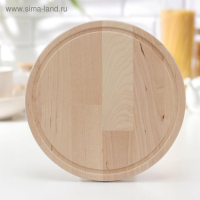 Доска разделочная круглая Доляна &laquo;Фортуна&raquo;, d=25 см, берёза