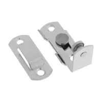 Шпингалет накладной ТУНДРА, угловой, 41&times;32 мм, цвет хром