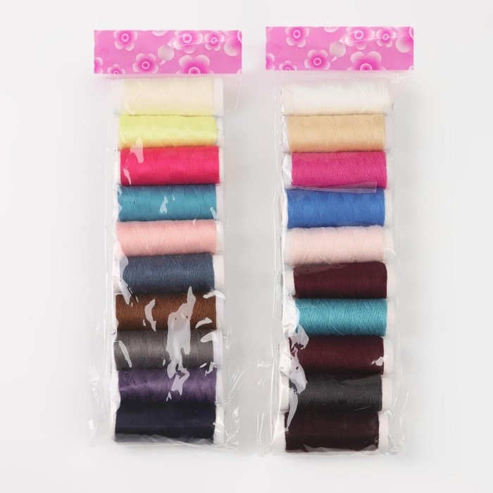 Набор ниток &laquo;Радуга&raquo;, 40/2, 36,5 м, 10 шт, цвет МИКС