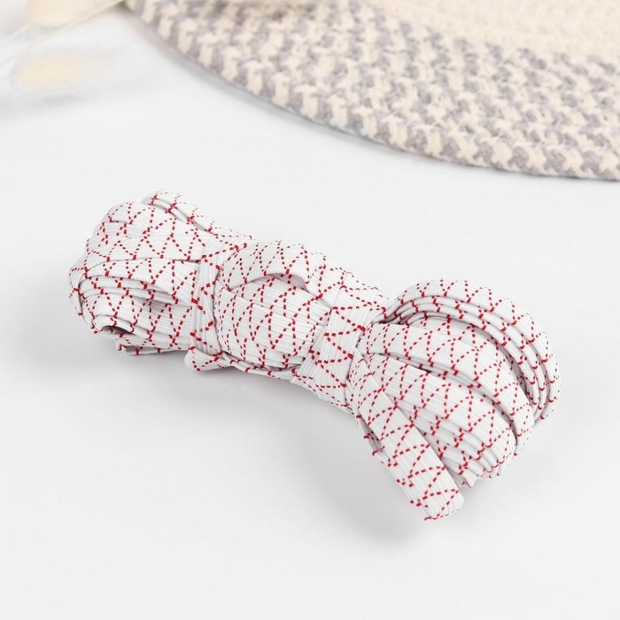 Резинка бельевая, 8 мм, 10 &plusmn; 1 м, цвет белый с нитями, цена за 1 штуку