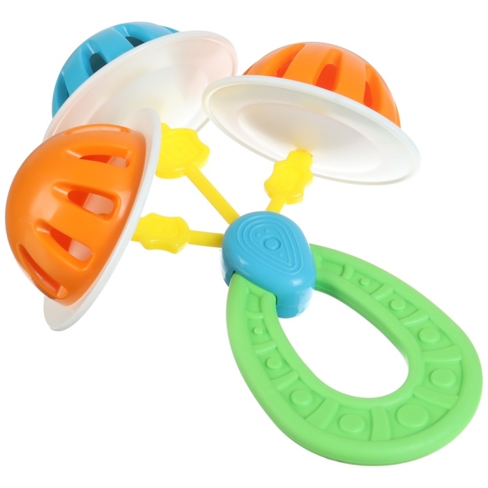 Погремушка - прорезыватель &laquo;Планеты&raquo;, эластичная ручка, виды и цвет МИКС
