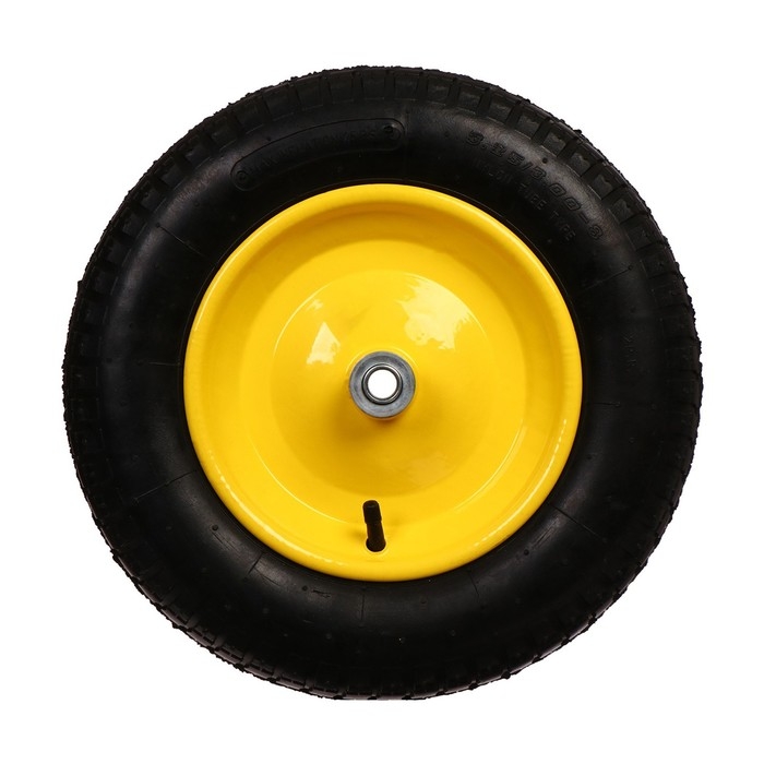 Колесо пневматическое, из полиуретана, d = 365 мм, ступица: диаметр 16 мм, длина 80 мм