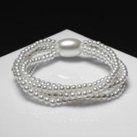 Браслет жемчуг «Империя», 5 нитей, бусины № 4, 14, цвет молочный Браслет жемчуг «Империя», 5 нитей, бусины № 4, 14, цвет молочный