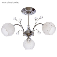 Люстра "Берта" 3х40Вт E27 хром 60х60х36 см.