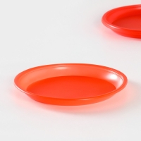 Тарелки одноразовые, d= 21 см, цвет красный, 12 шт/уп