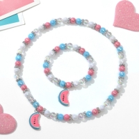 Набор детский &laquo;Выбражулька&raquo; 2 предмета: кулон, браслет, арбузик, цветной