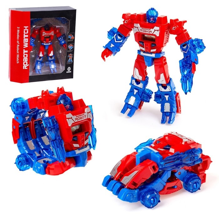 Робот «Часы», трансформируется в робота и машинку, цвет красный Робот «Часы», трансформируется в робота и машинку, цвет красный