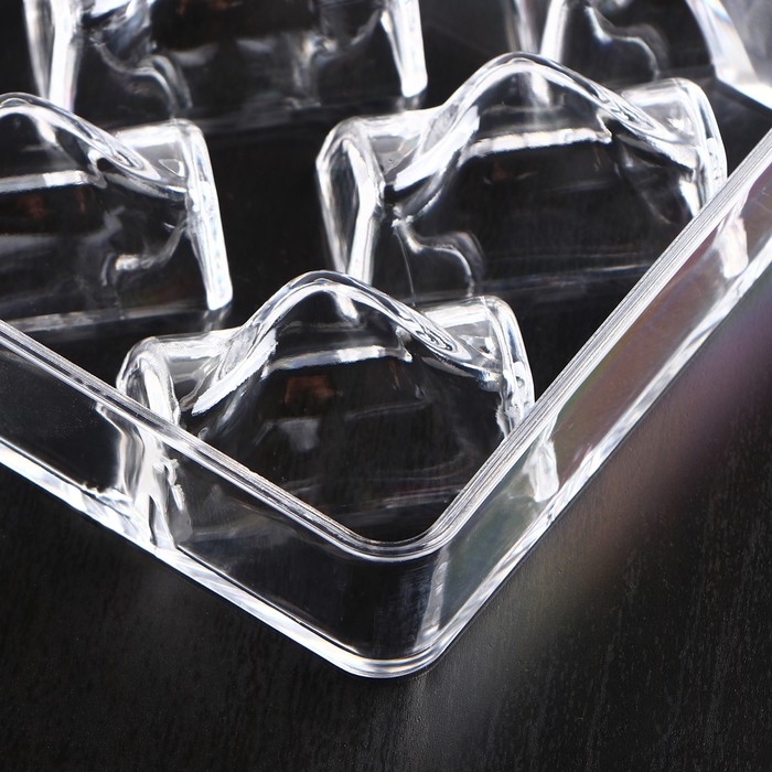 Форма для конфет и шоколада KONFINETTA &laquo;Плетёный батон&raquo;, 27,5&times;17,5&times;2,5 см, 21 ячейка 3,5&times;1,5&times;1,5 см, цвет прозрачный