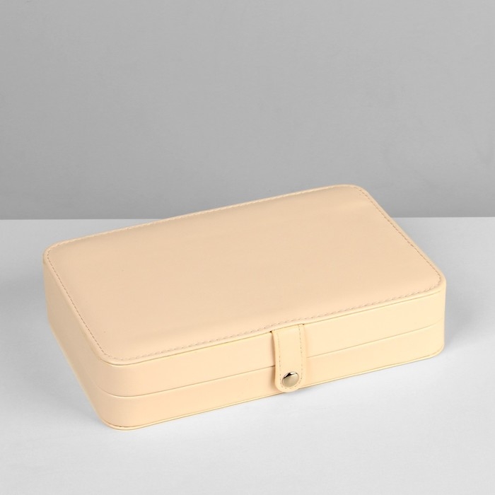 Органайзер для украшений &laquo;Шкатулка портативная&raquo;, 8 полос, 3 места, 14&times;21&times;4,5 см, цвет белый