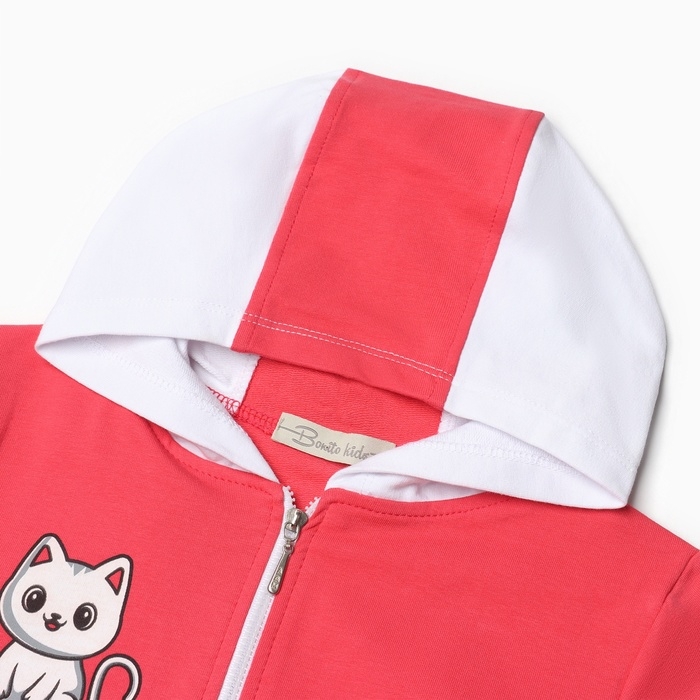 Комплект для девочки (свитшот, брюки), цвет коралловый, рост 98 см Комплект для девочки (свитшот, брюки), цвет коралловый, рост 98 см