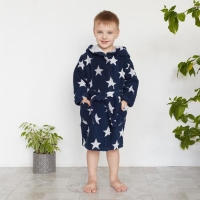 Халат махровый детский Крошка Я &laquo;Звездочки&raquo; размер 30, цвет синий, 100% хлопок 360 г/м2