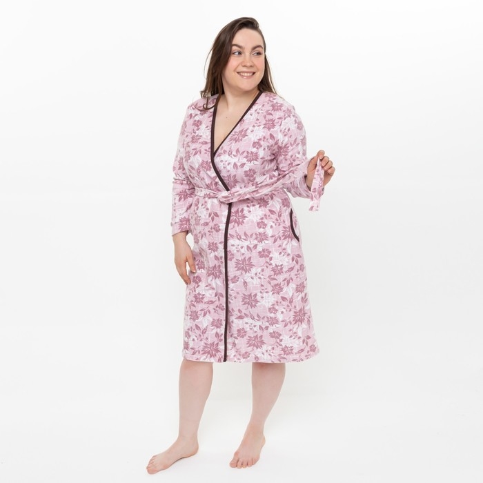Халат женский, цвет пудровый, размер 54 Халат женский, цвет пудровый, размер 54