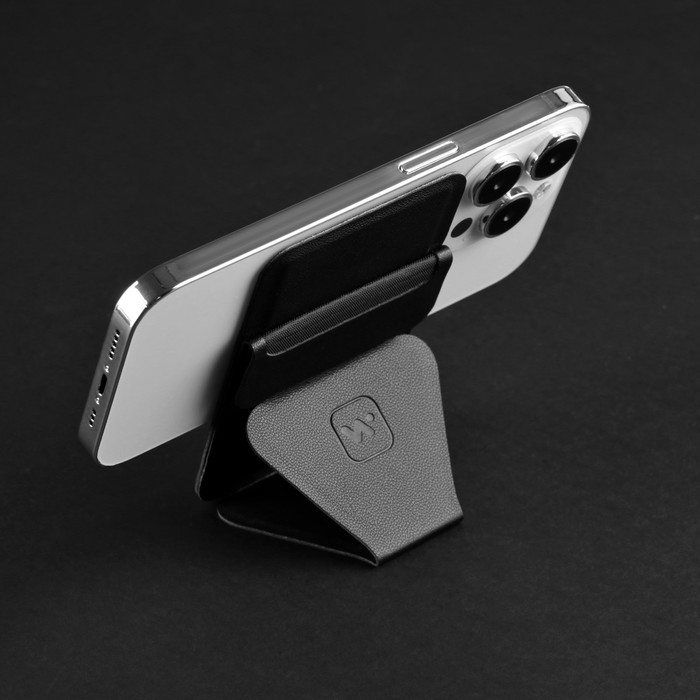 Магнитный кошелёк-подставка Windigo, поддержка Magsafe, для iPhone 12/13/14/15, графитовый чёрный Магнитный кошелёк-подставка Windigo, поддержка Magsafe, для iPhone 12/13/14/15, графитовый чёрный