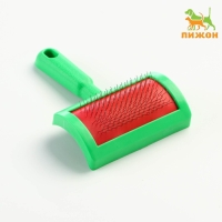 Пуходерка без капель полукруглая, 8,5 х 13 см, зелёная Пуходерка без капель полукруглая, 8,5 х 13 см, зелёная