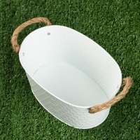 Кашпо "Финелла", 20х14х10см белое Кашпо "Финелла", 20х14х10см белое