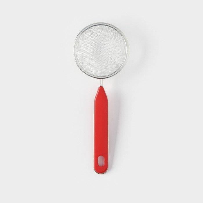 Сито для просеивания Доляна &laquo;Хозяюшка&raquo;, d=8 см, цвет красный