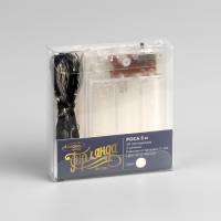 Гирлянда &laquo;Нить&raquo; 5 м роса, IP20, чёрная нить, 50 LED, 2 режима, батарейки AAх3 (нет в комплекте), свечение белое