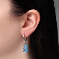 Серьги ассорти «Мармеладные мишки» трансформер, цвет голубой в серебре Серьги ассорти «Мармеладные мишки» трансформер, цвет голубой в серебре