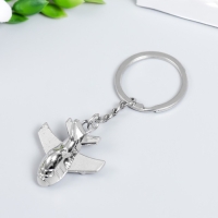 Брелок металл "Самолет" серебро 6 см Брелок металл "Самолет" серебро 6 см