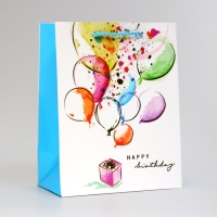 Пакет ламинированный &laquo;Happy Birthday&raquo;, MS 18 &times; 23 &times; 10 см