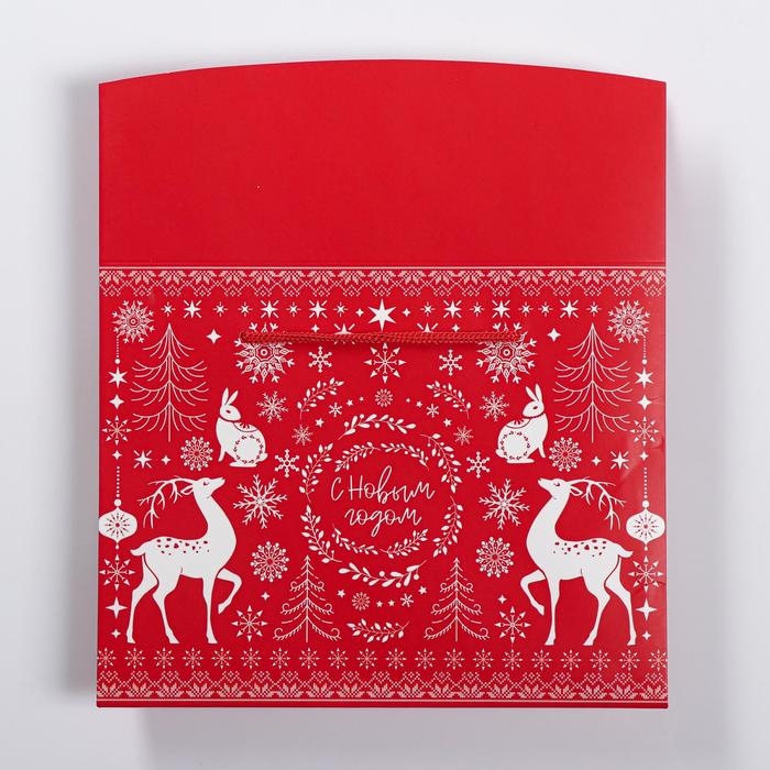 Пакет&mdash;коробка &laquo;Волшебство праздника&raquo;, 23 х 18 х 11 см, Новый год