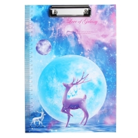 Планшет с прижимом формат А4 картон "Космос", МИКС