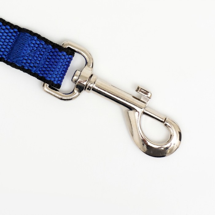 Поводок 3 м &times; 2 см, сине-чёрный